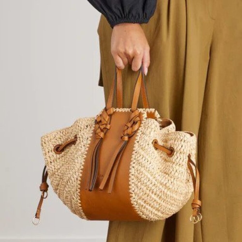Ulla Johnson Gio Raffia Drawstring Crossbody Bag - image 2
